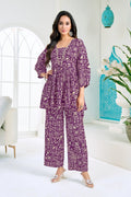 Anaita Purple Stylish Readymade Co-Ords Set | Grocsy