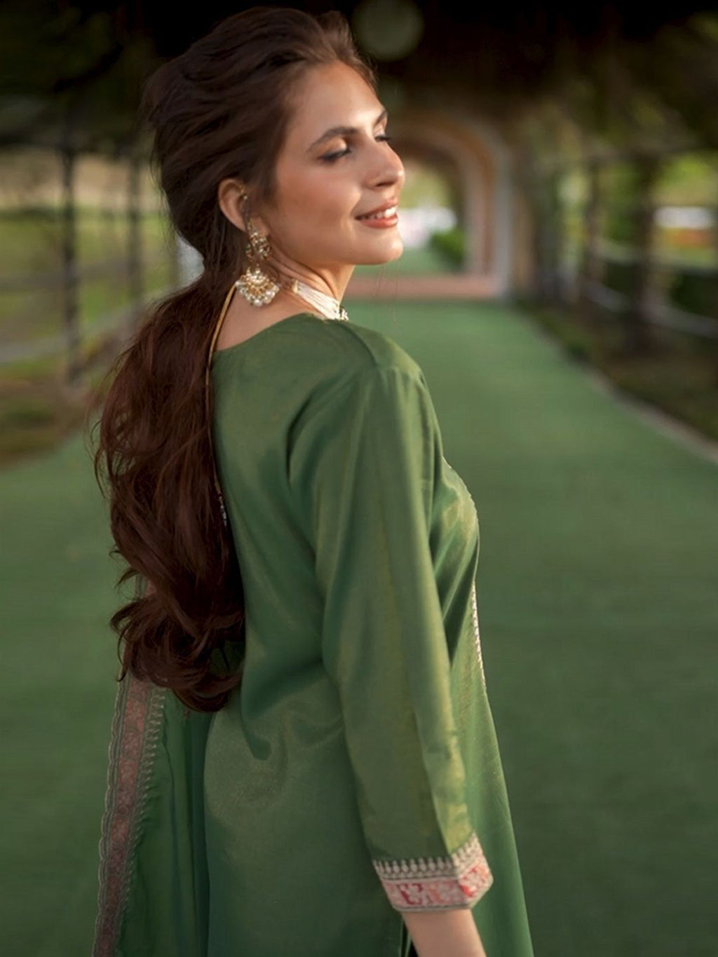 Indo Era Ethnic Motifs Yoke Design Straight Kurta with Trousers & Dupatta | Grocsy