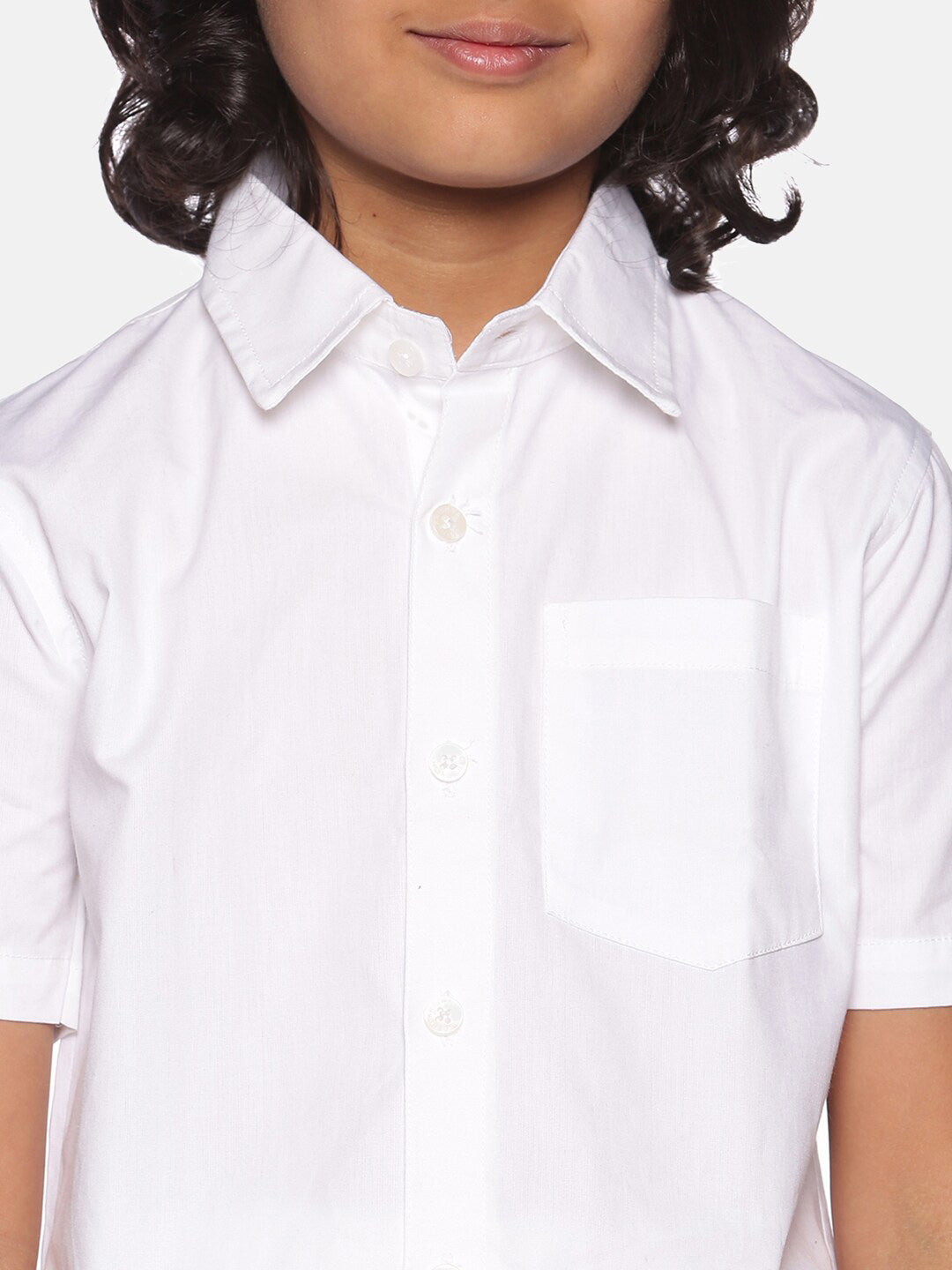 Sethukrishna Boys White Pure Cotton Shirt with Readymade Dhoti | Grocsy