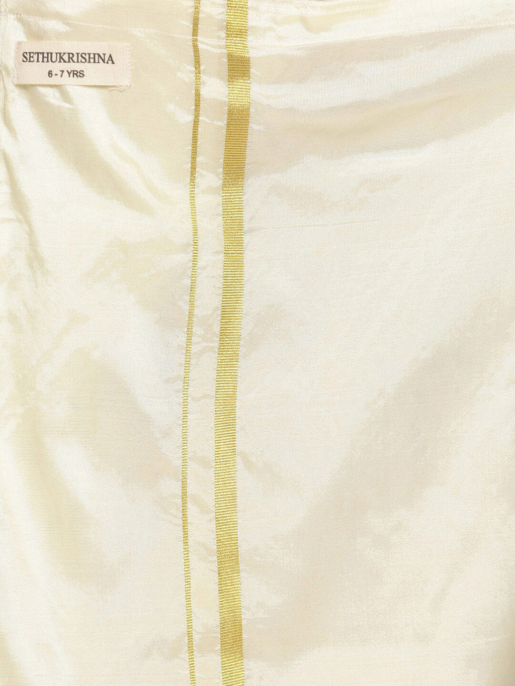 Sethukrishna Boys Gold-Toned Shirt with Dhoti | Grocsy
