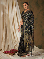 Sangria Woven Design Zari Kanjeevaram Saree | Grocsy