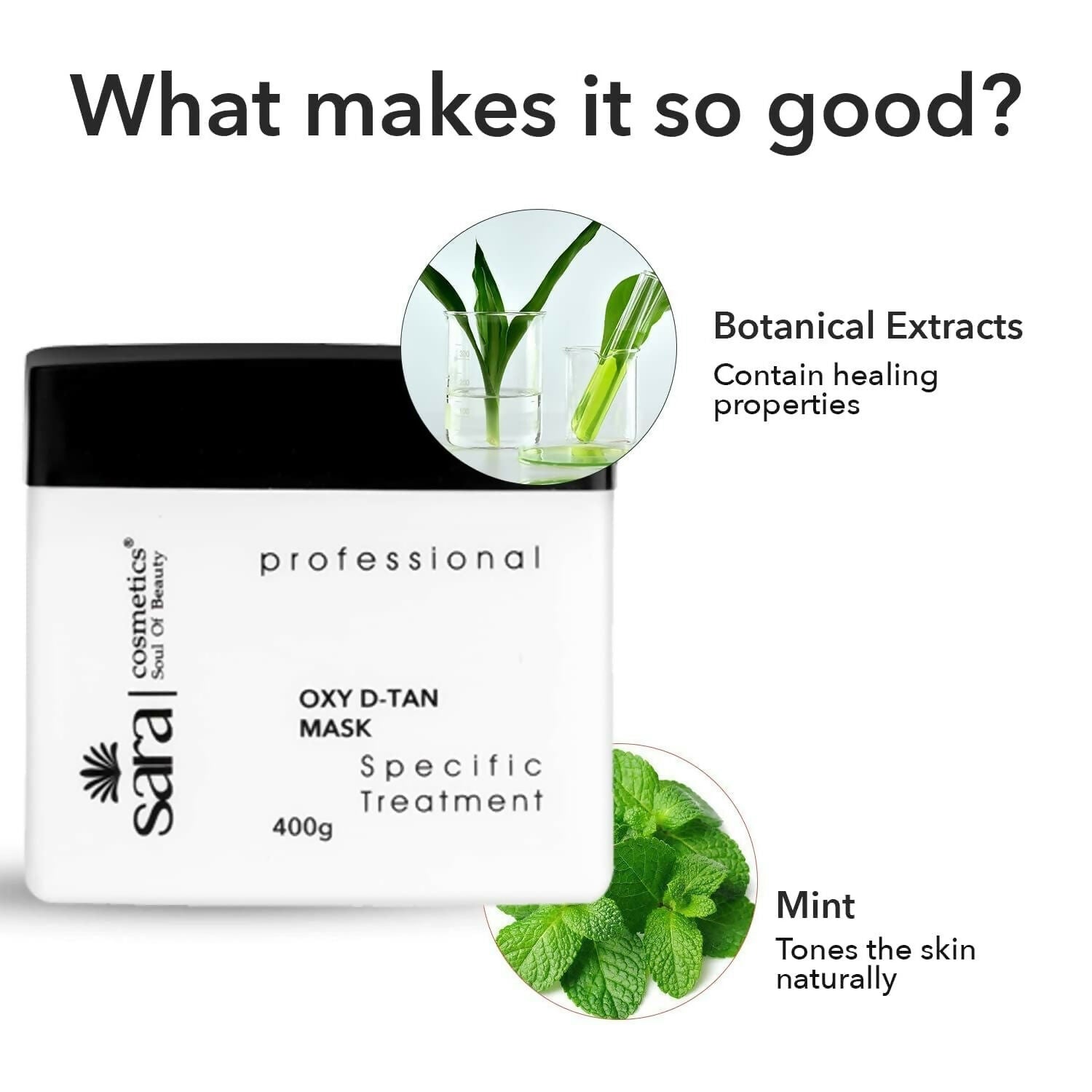 Sara Oxy D-TAN Mask For Instant Tan Removal & Glowing Skin | Grocsy