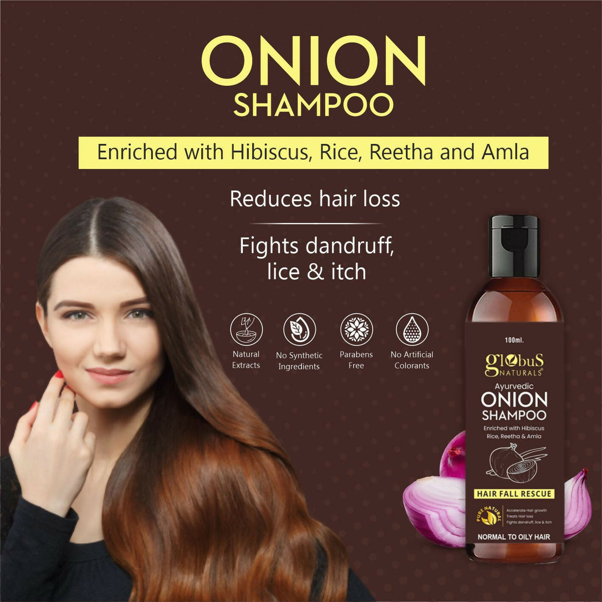 Globus Naturals Onion Shampoo | Grocsy