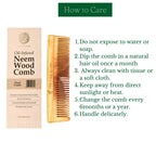The Pure Story Oil Infused Neem Wood Dual Comb | Grocsy