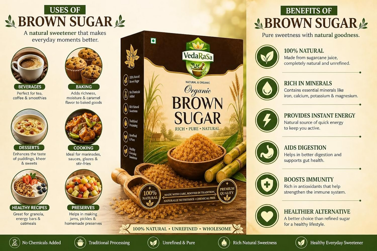 VedaRasa Natural Brown Sugar | Grocsy