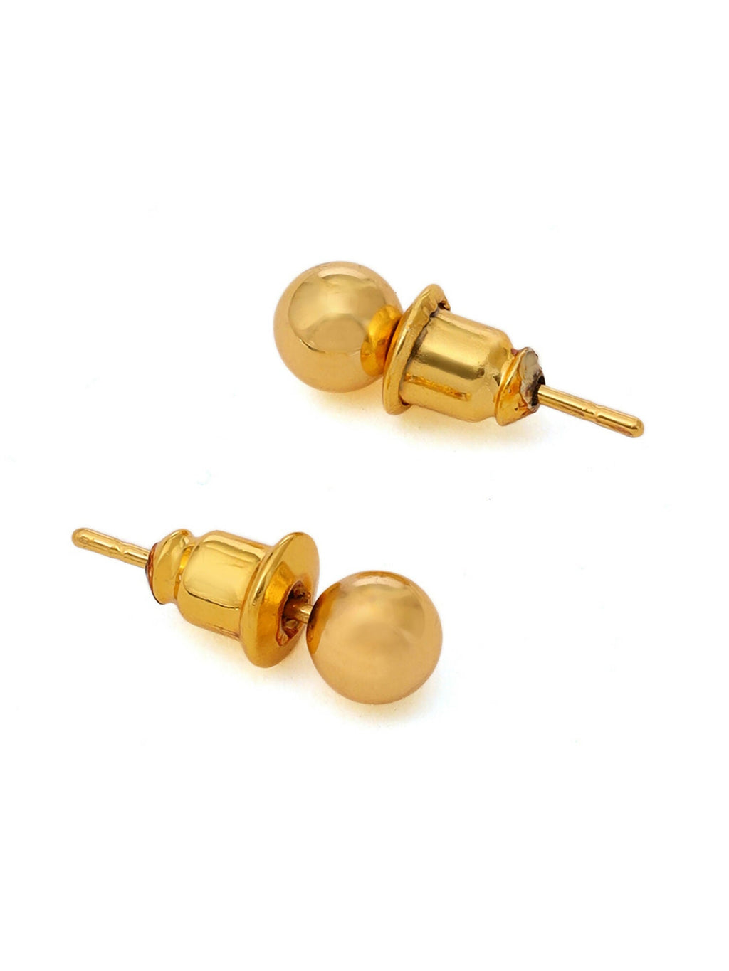 Ruby Raang Golden Round Studs | Grocsy