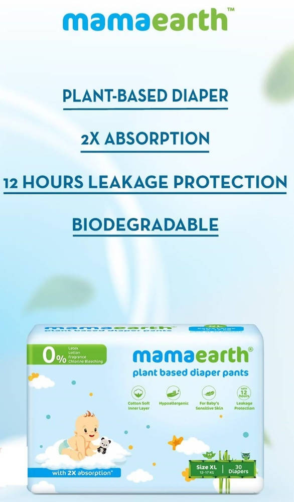 Mamaearth Plant-Based Diaper Pants for Babies | Grocsy