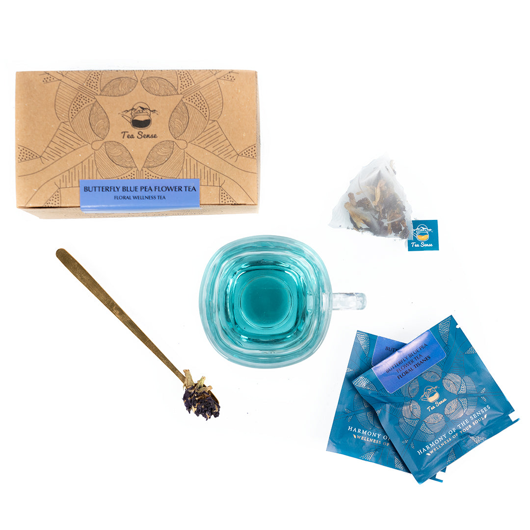 Tea Sense Butterfly Blue Pea Flower Tea Bags Box | Grocsy