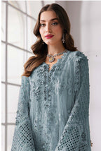 Anaita Blue Fox Georgette Suit With Khatli & Sequence Work | Grocsy