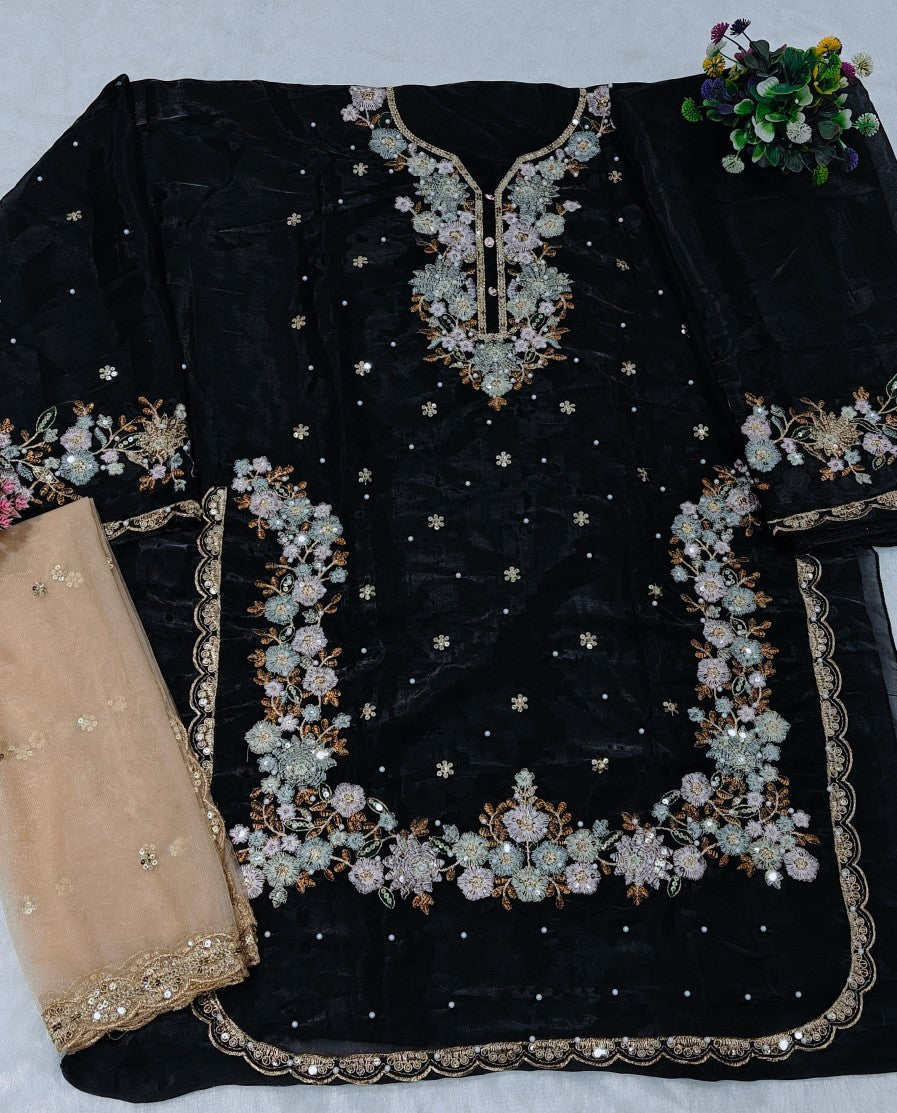 Anaita Black Jimmy Choo Suit With Embroidery & Sequence Work | Grocsy