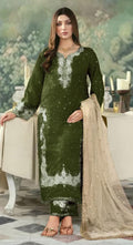 Anaita Mehndi Jimmy Choo Suit With Embroidery & Sequence Work | Grocsy