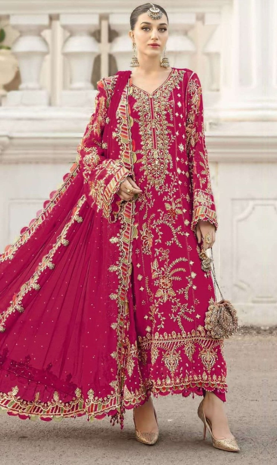 Anaita Rani-Pink Silk Suit With Embroidery & Sequence Work | Grocsy
