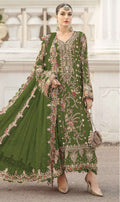 Anaita Mehendi Silk Suit With Embroidery & Sequence Work | Grocsy