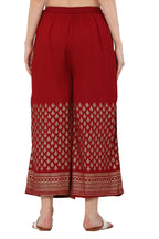 PAVONINE Maroon Color Minar Half Golden Print Sharara For Women | Grocsy