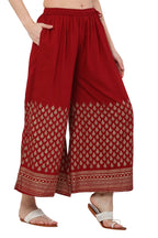 PAVONINE Maroon Color Minar Half Golden Print Sharara For Women | Grocsy