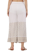 PAVONINE White Color Minar Half Golden Print Sharara For Women | Grocsy