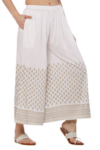PAVONINE White Color Minar Half Golden Print Sharara For Women | Grocsy