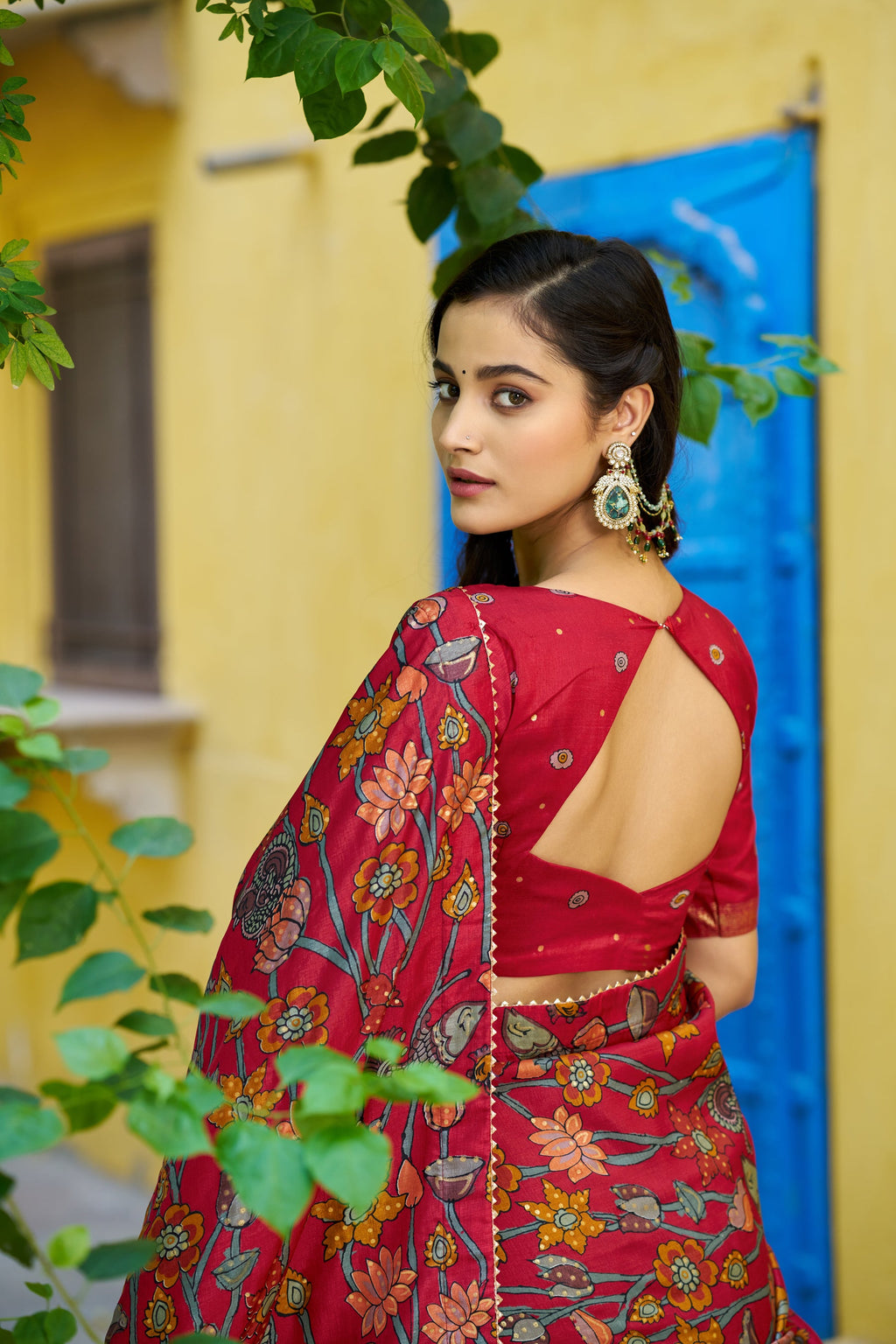 Lorenvalley Fashion Multicolor Tussar Silk Kalamkari Print with Foil Work Border Lehenga Choli with Dupatta | Grocsy
