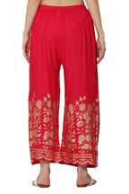 PAVONINE Rani Color Floral Half Golden Print Sharara For Women | Grocsy