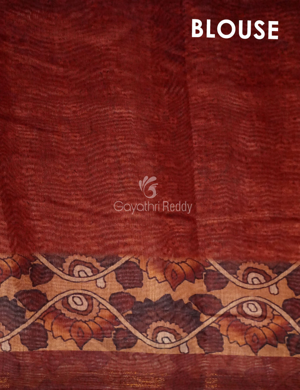 Red Colour With Self Print Design Semi Chanderi Saree By Gayathri Reddy Designer Studio | Grocsy
