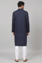Neckline Embroidered Cotton Kurta by Hilo Design | Grocsy