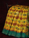 Lemon Yellow Colour Diamond Design Semi Chanderi Saree By Gayathri Reddy Designer Studio | Grocsy