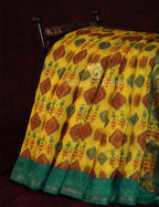 Lemon Yellow Colour Diamond Design Semi Chanderi Saree By Gayathri Reddy Designer Studio | Grocsy