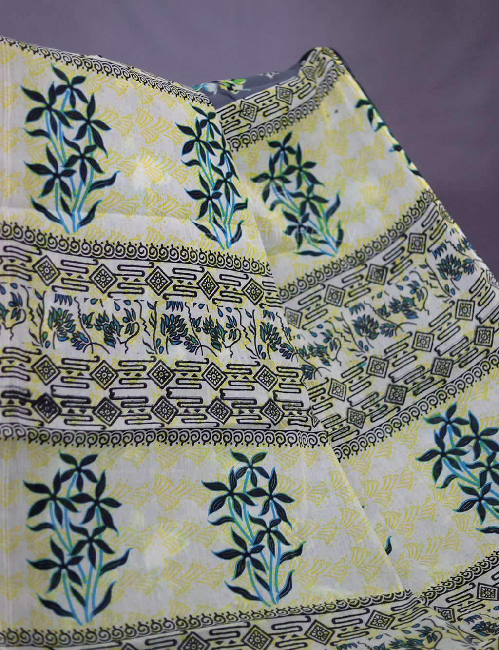 Grey Colour Combo With Brid Print Pure Mulmul Cotton Saree By Gayathri Reddy Designer Studio | Grocsy