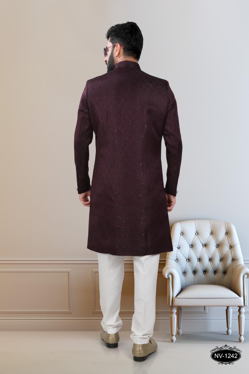 Joban Fashion Men's Wine TR Kurta with Pyjama | Grocsy
