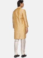 Sethukrishna Men Beige Kurta with Pyjamas | Grocsy