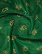 Shades of Leaf Green Floral Print Semi Chanderi Saree By Gayathri Reddy Designer Studio | Grocsy