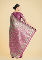 Monjolika Fashion Olive Green Color Weaving Banarasi Silktraditional Saree | Grocsy