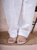 Rangreza Ethnic Aari Salwar White | Grocsy