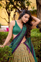 Lorenvalley Fashion Multicolor Vichitra Silk Printed Lehenga Choli with Dupatta | Grocsy