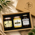 Hetha Gift Box with Desi Cow A2 Cultured Bilona Ghee, Chyawanprash, Honey & Lip Balm | Grocsy
