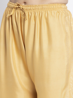 PAVONINE Beige Color Block Side Printed Rayon Fabric Sharara For Women | Grocsy