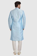 Raivat Ethnic Art Silk Kurta Pajama In Sky Blue Colour | Grocsy
