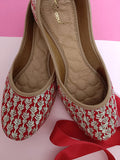 Desi Colour Women Indian Ethnic Footwear-Ruby by DC | Grocsy