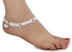 AanyaCentric Silver Plated Traditional Anklets Payal - Classic and Stylish for Women and Girls | Grocsy