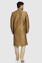 Raivat Ethnic Art Silk Kurta Pajama In Tusser Colour | Grocsy