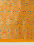 Monjolika Fashion Elegant Yellow Banarasi Silk Blend SareeBrocade Motifs & Zari Woven Splendor | Grocsy