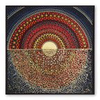 Tehzeeb Creations Golden Embossed Wall Painting | Grocsy