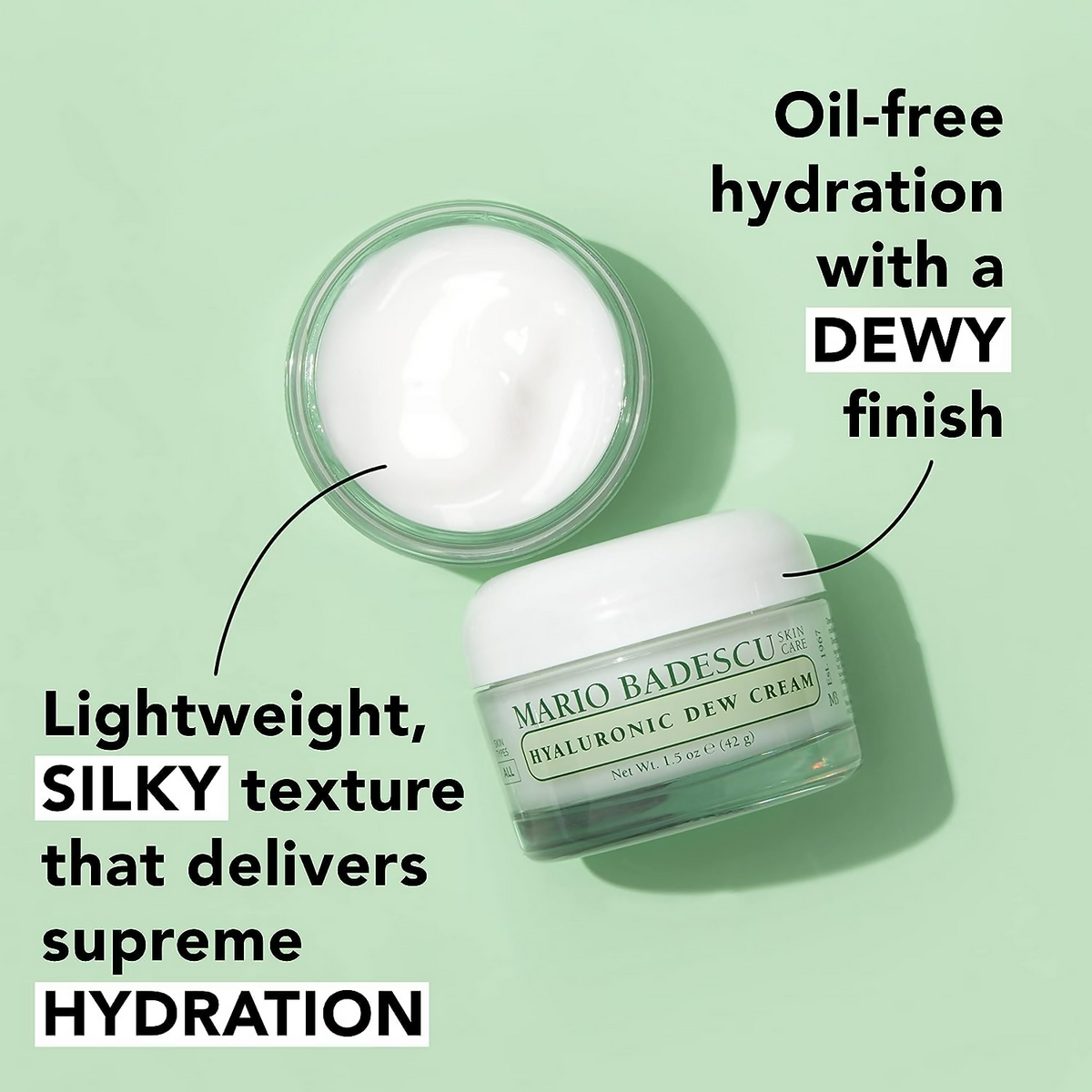 Mario Badescu Oil Free Hyaluronic Dew Cream Hydrating Face Cream | Grocsy