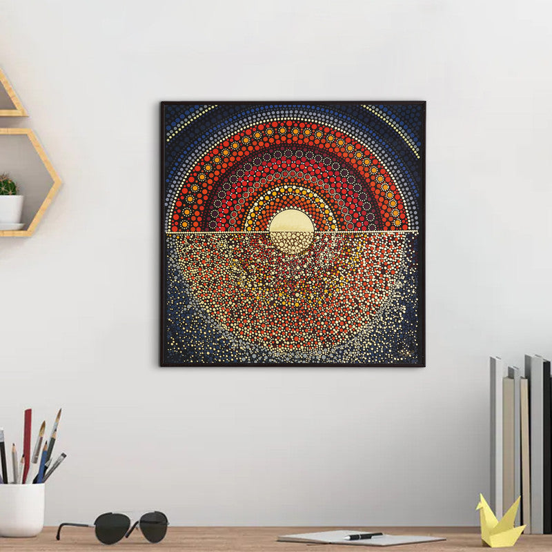 Tehzeeb Creations Golden Embossed Wall Painting | Grocsy