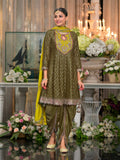 Anaita Mehndi Embroidered Silk Stitched Dhoti Suit | Grocsy