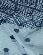 Shades of Cream And Denim Grey Colour With Patli Pallu Design Pure Kota Cotton Saree By Gayathri Reddy Designer Studio | Grocsy