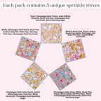 Confect Girls Baby Shower Sprinkles | Mix Heart, Teddy, Baby Feed Bottle & Baby Feet Sprinkles | Grocsy
