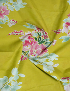 Lime Greencolour Block Print Pure Mulmul Cotton Saree By Gayathri Reddy Designer Studio | Grocsy