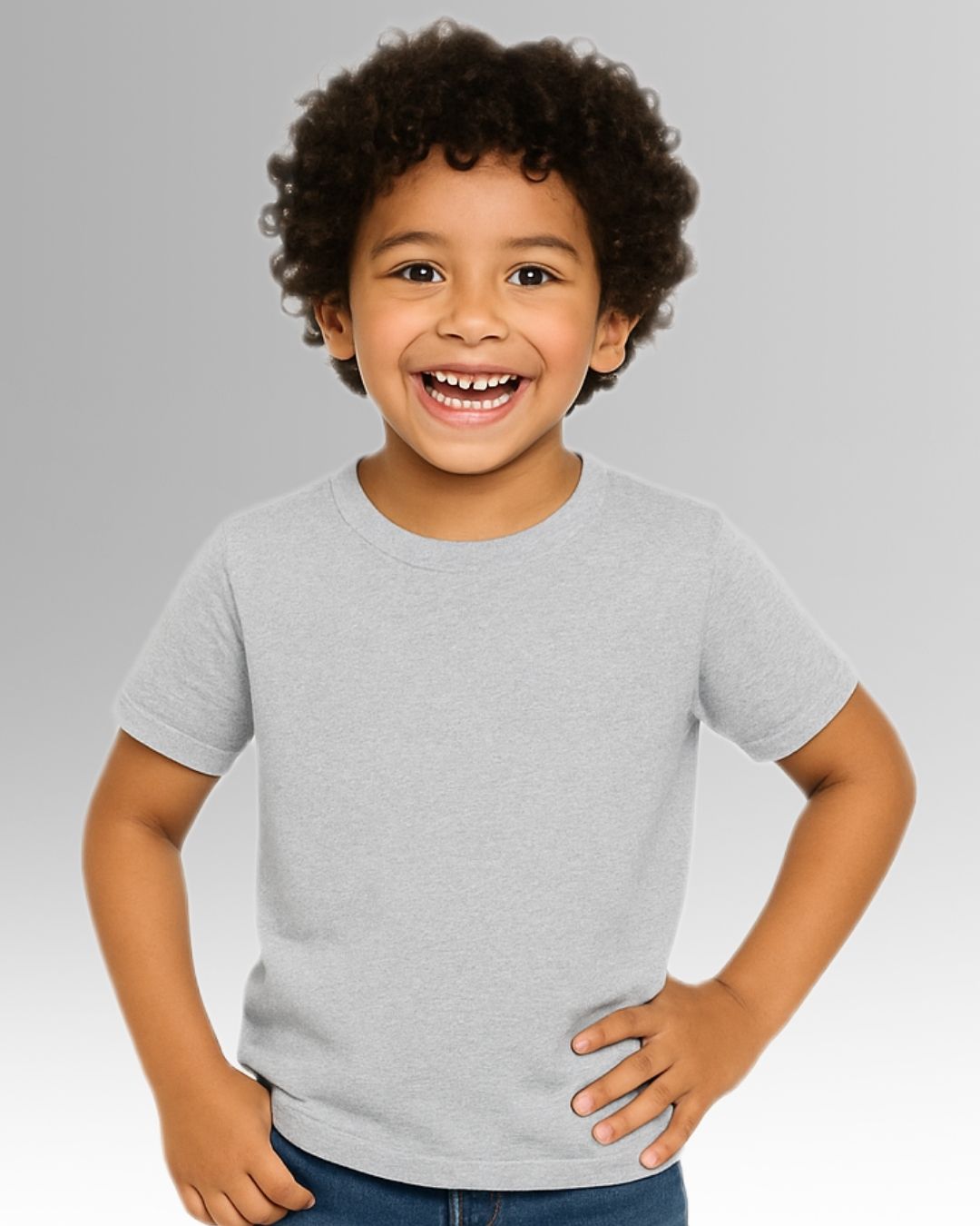 Chilins Kids Round Neck T-Shirt Half Sleeves 100% Cotton Plain Solid Color Tshirt | Grocsy