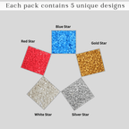 Confect Mix Blue, Red, Silver, White & Gold Patriotic Sprinkles | Mighty Hero Sprinkles | Grocsy